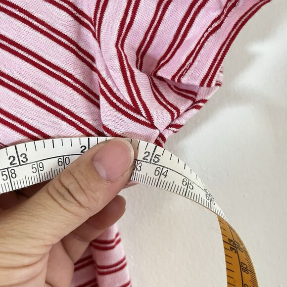 Y2K Womens 2X Betty Boop Striped T Shirt Dress Pink Red - Picture 7 of 8